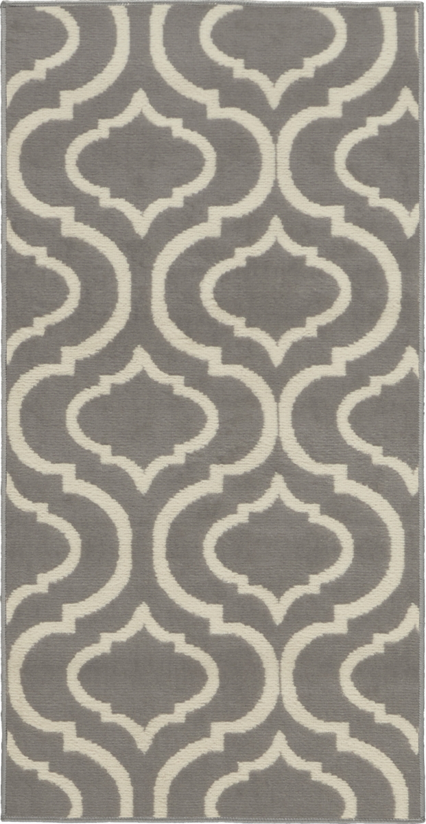 527686 2 x 4 ft. Gray Moroccan Power Loomed Rectangle Area Rug