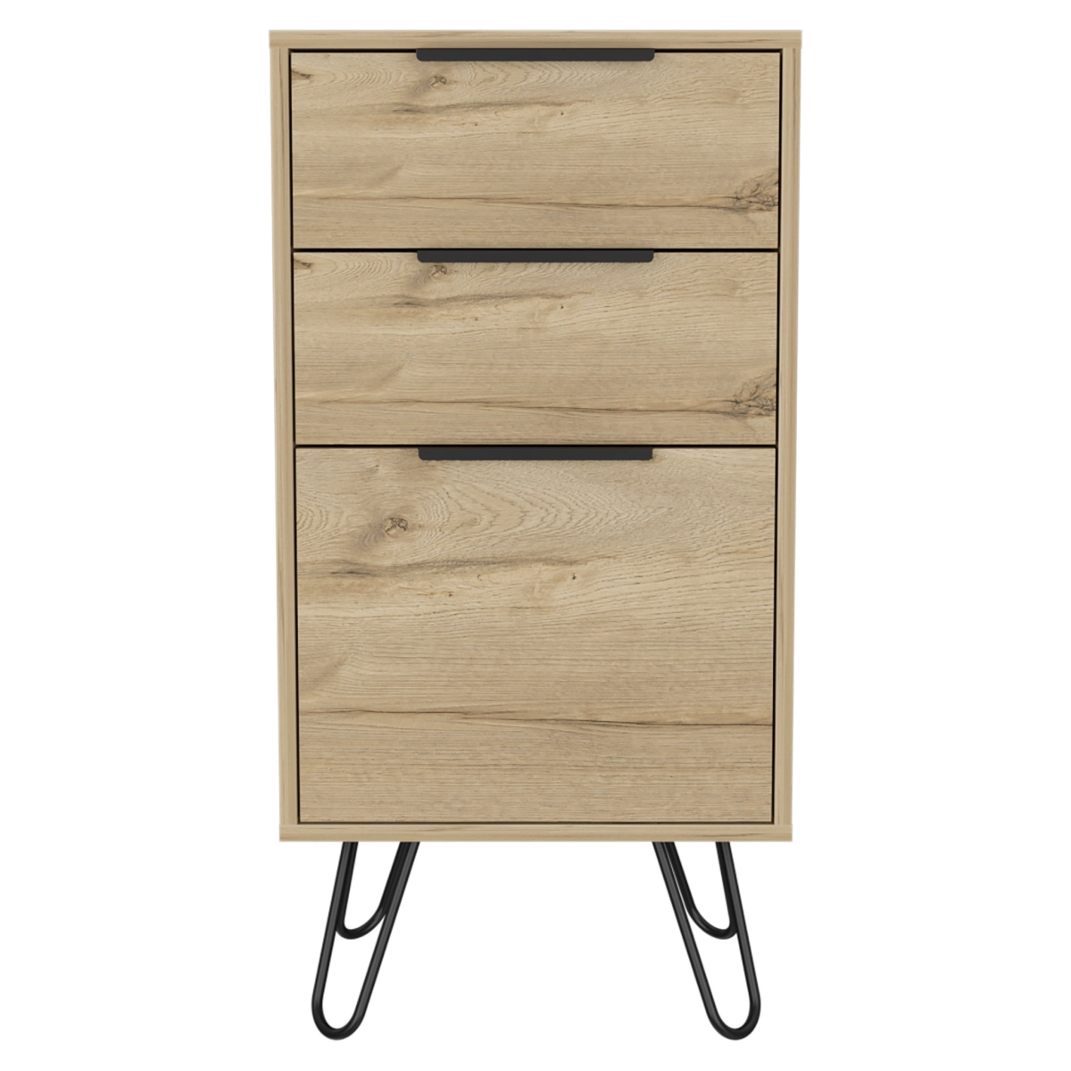 18 in. Brown & Black Three Drawer Chest