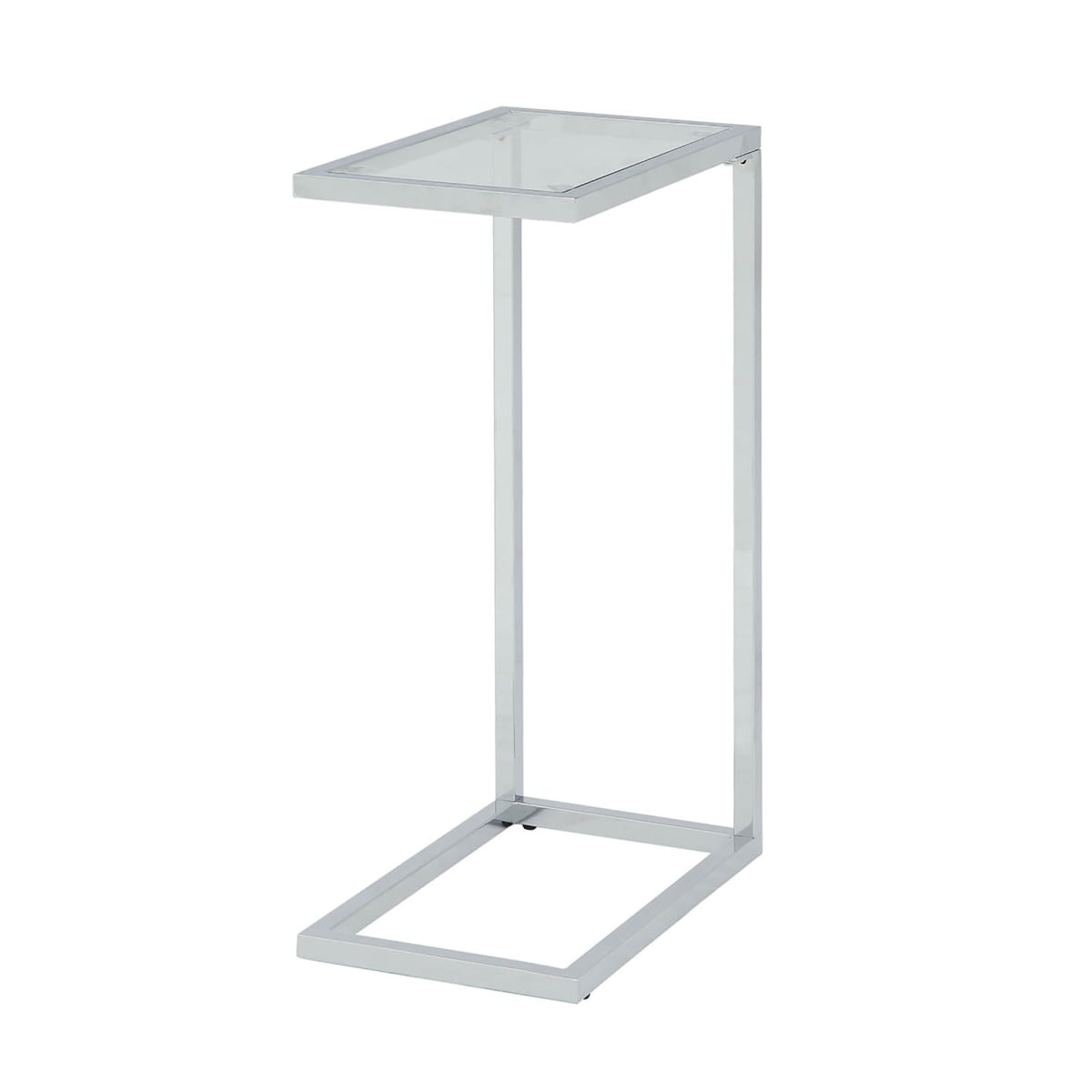 26 in. Chrome & Clear Glass End Table