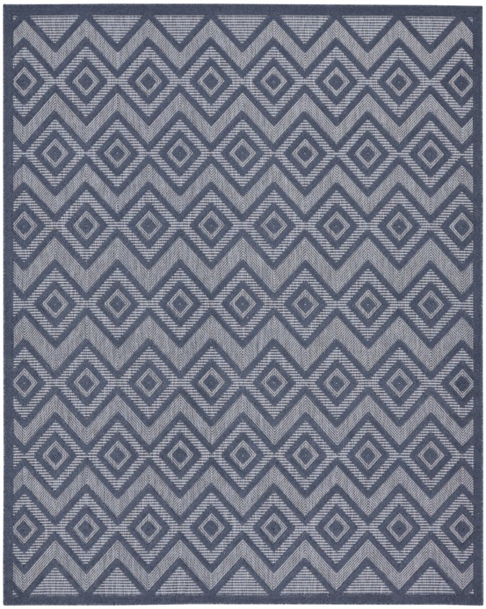 522125 9 x 12 ft. Navy Blue Geometric Flatweave Rectangle Area Rug