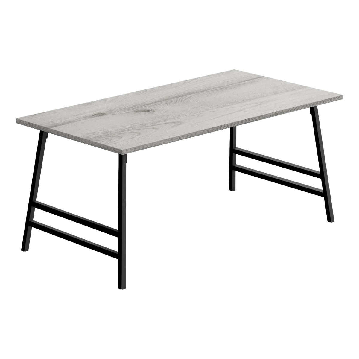 40 in. Rectangular Coffee Table, Grey & Black