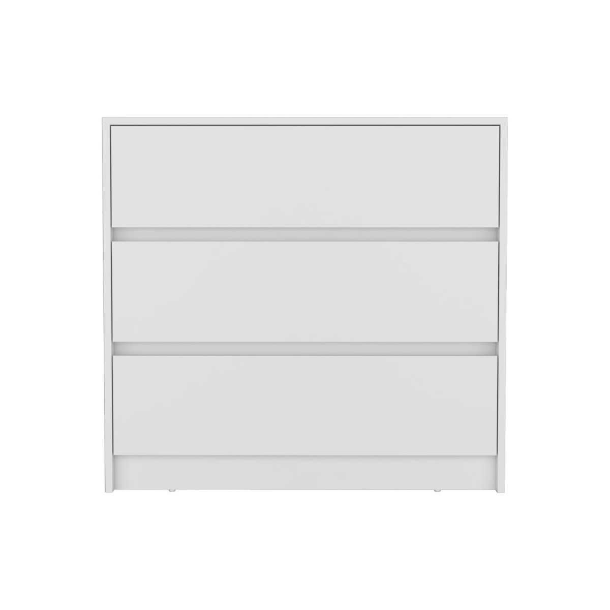 33 in. Three Drawer Dresser, White