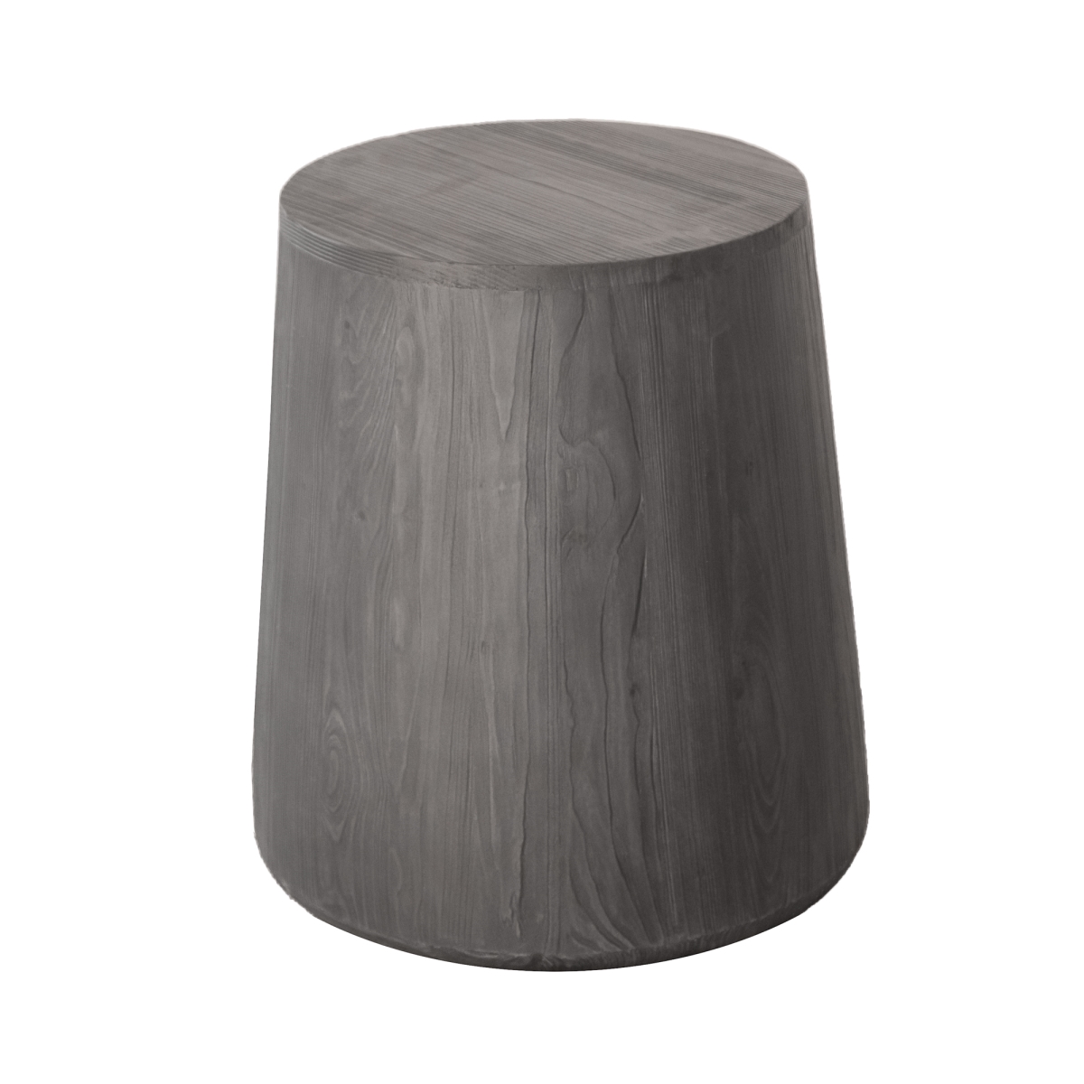 18 in. Solid Wood Round End Table, Ebony