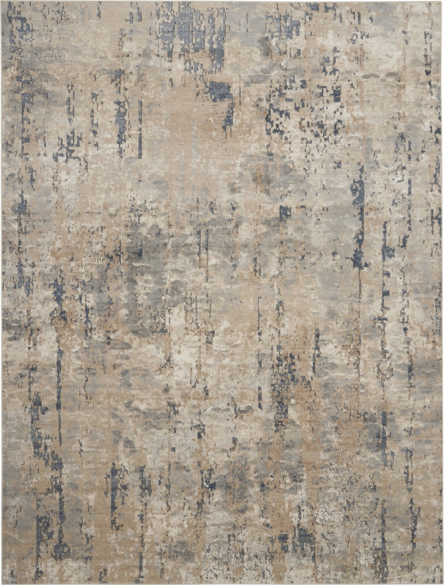 7 x 10 ft. Abstract Power Loom Rectangle Area Rug, Beige