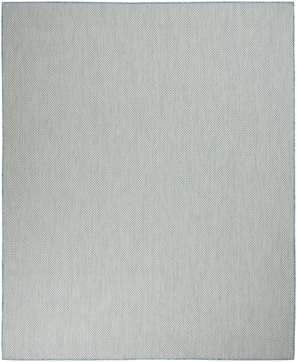 8 x 10 ft. Geometric Power Loom Rectangle Area Rug, Aqua