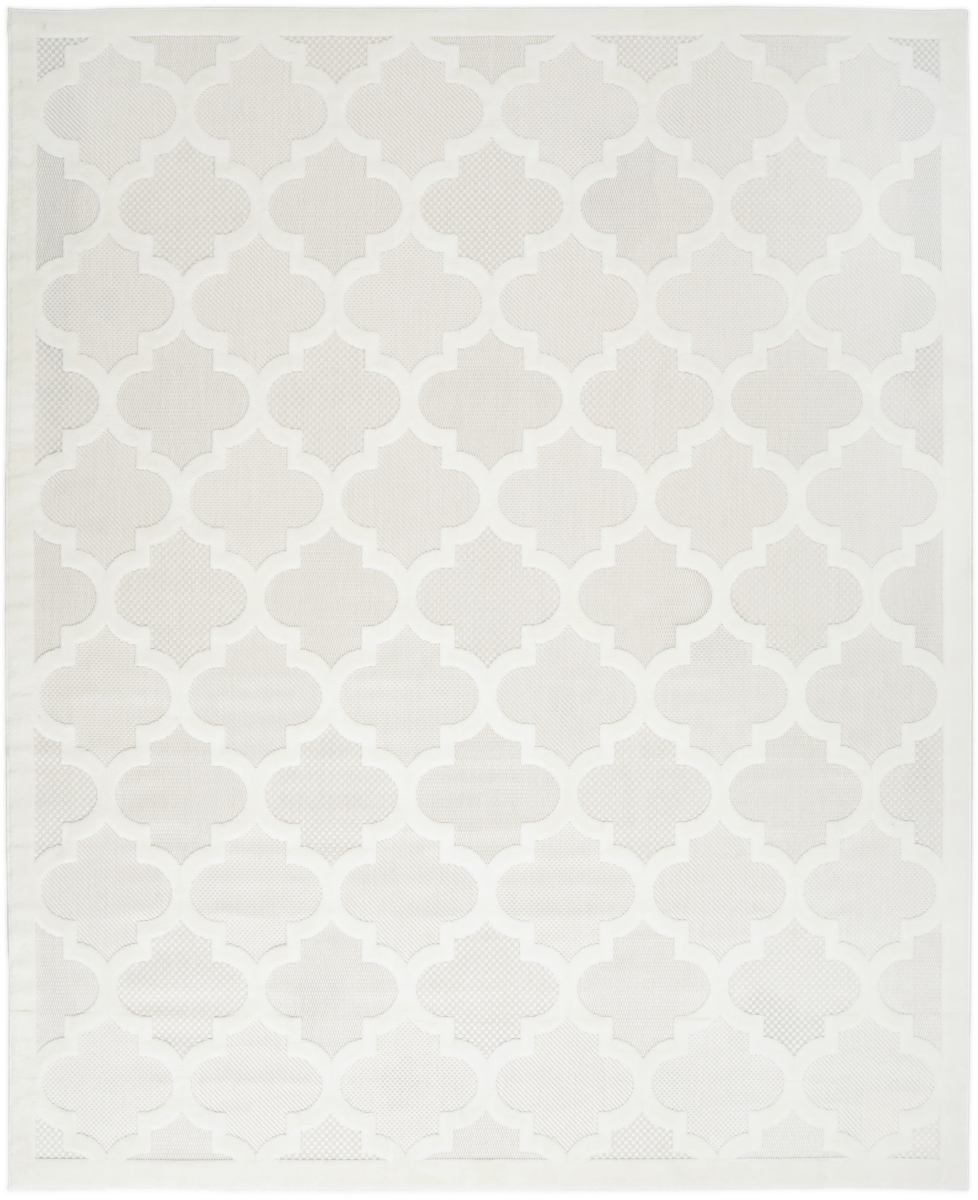 9 x 12 ft. Geometric Flatweave Rectangle Area Rug, Cream