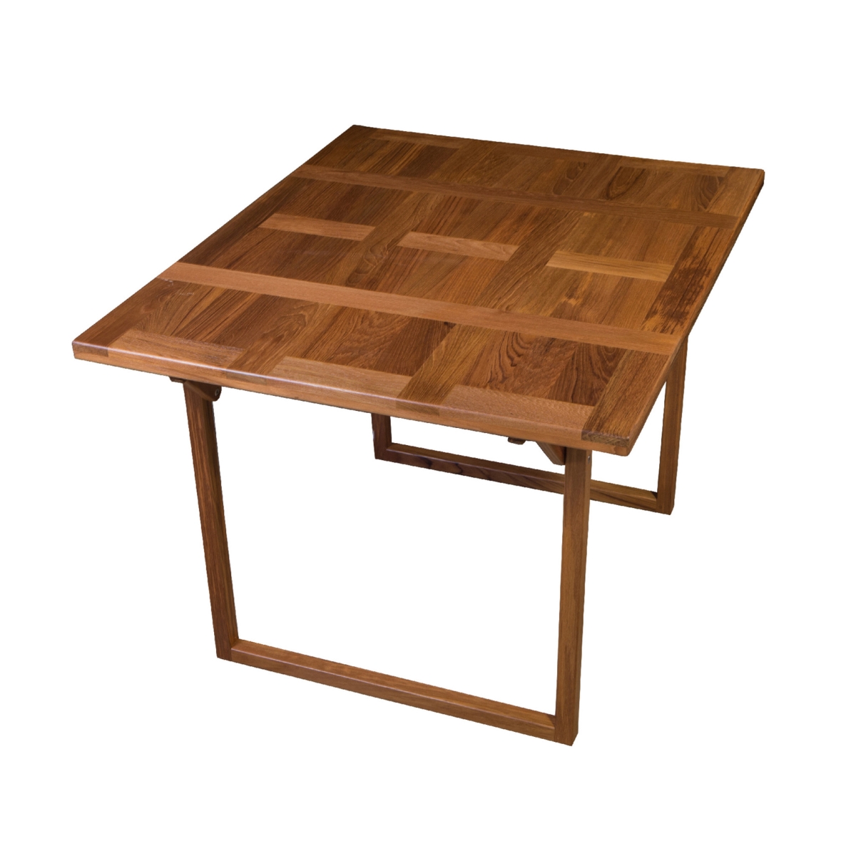 479056 45 in. Brown Solid Wood Folding Outdoor Side Table