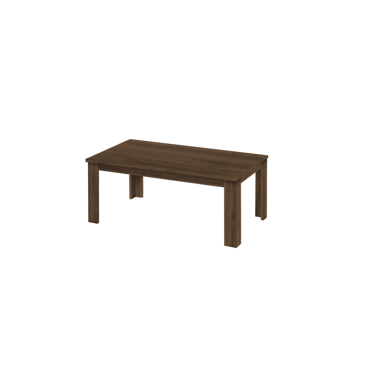 44 in. Rectangular Coffee Table, Dark Brown - Set of 3