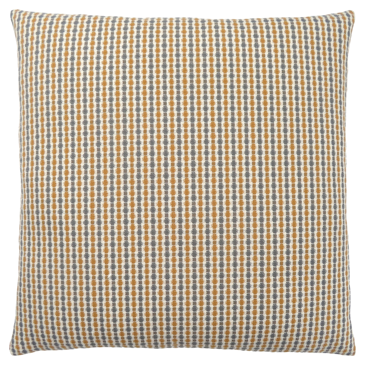 18 x 18 in. Polyester Striped Zippered Pillow, Gold & White - Set of 2