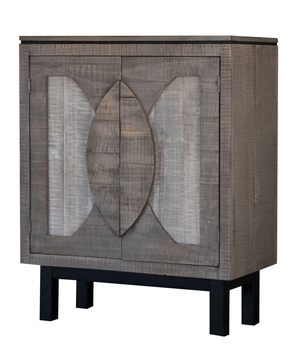 32 in. Solid & Manufactured Wood Distressed Buffet Table, Gray