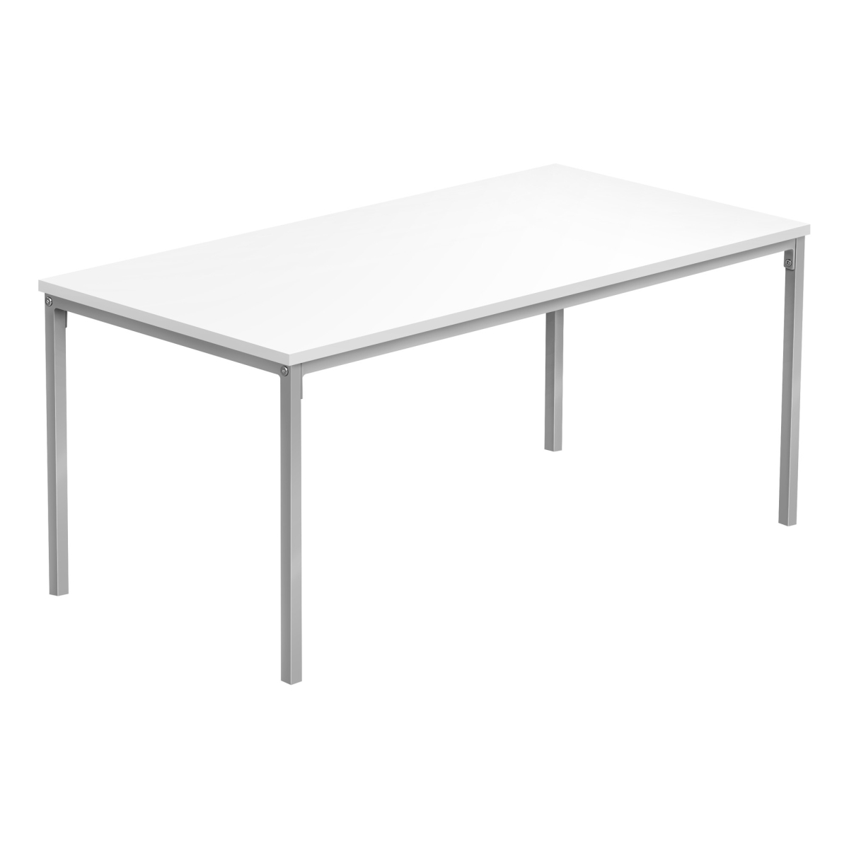 489941 40 in. Rectangular Coffee Table, White & Silver