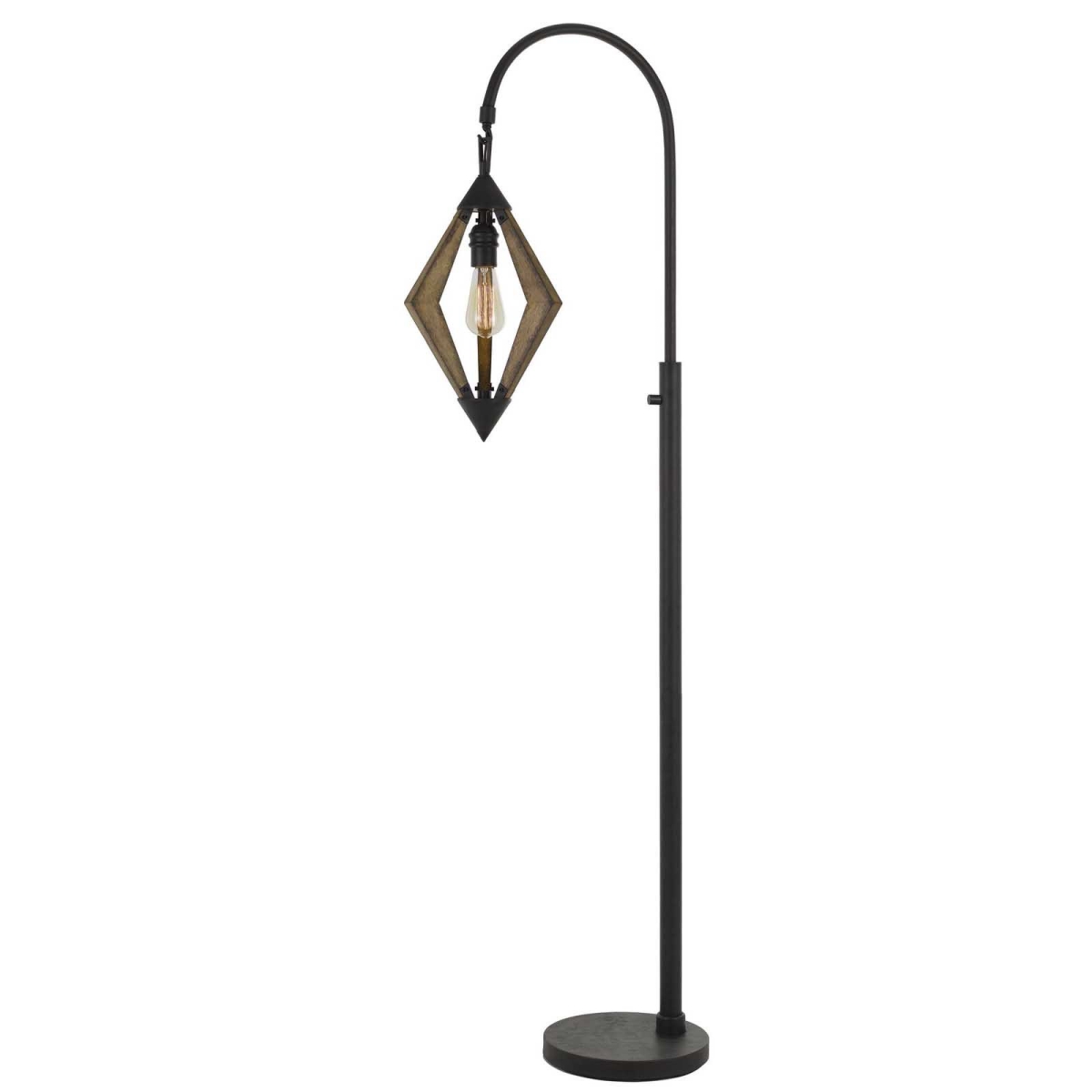 67 in. Traditional Shaped Floor Lamp, Black