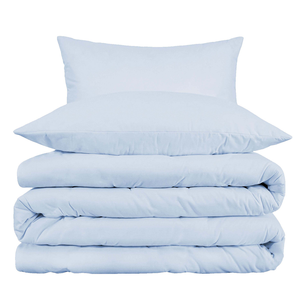 Cotton Blend 1000 Thread Count Washable Duvet Cover Set, Blue - Queen Size