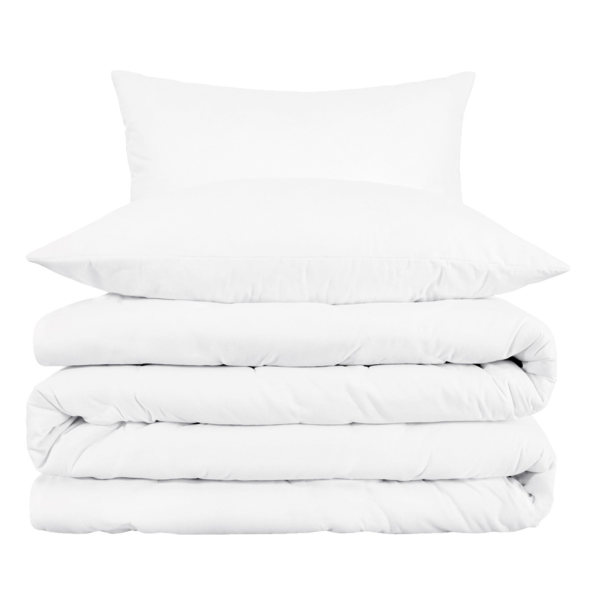 Cotton Blend 1000 Thread Count Washable Duvet Cover Set, White - King Size