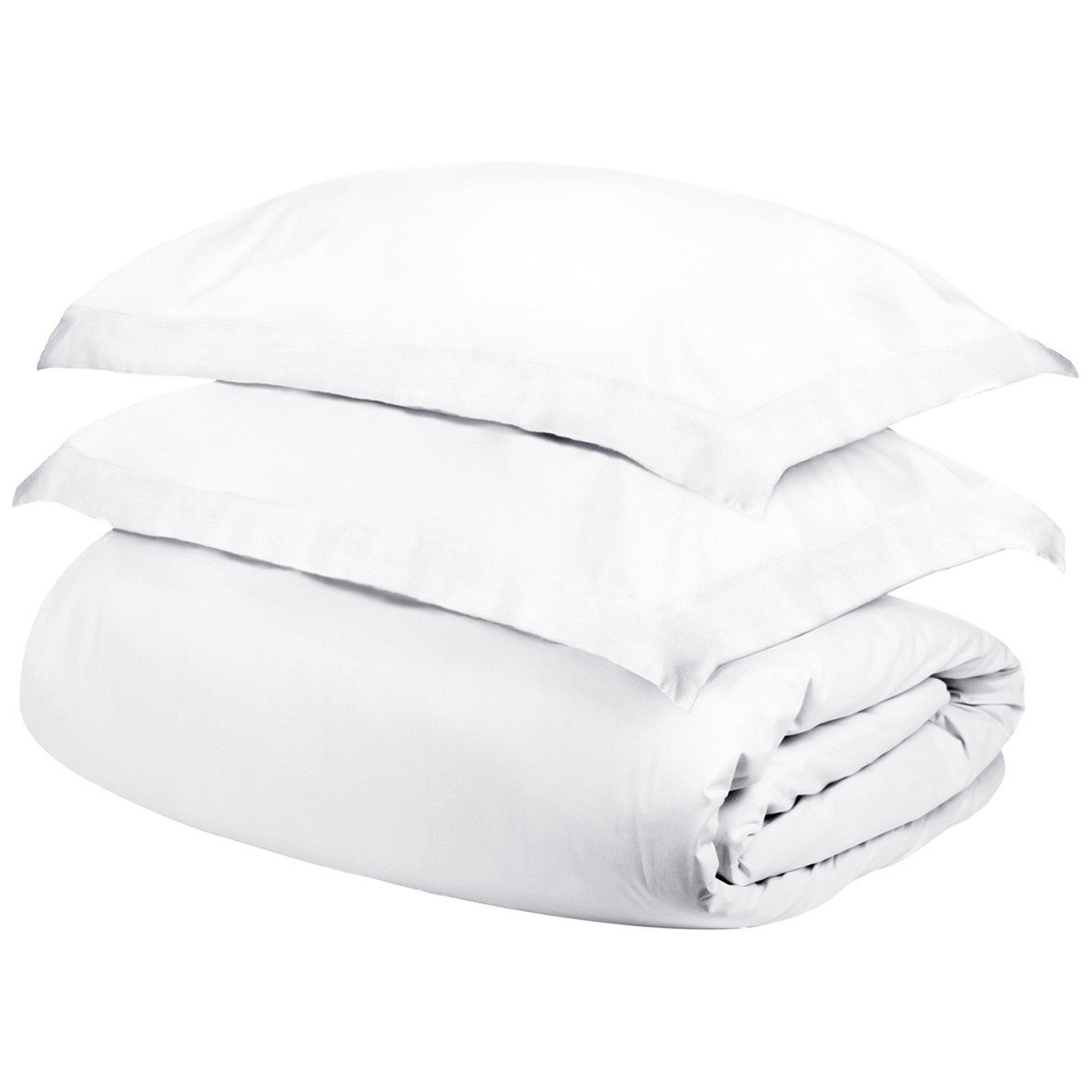 Cotton Blend 400 Thread Count Washable Duvet Cover Set, White - Queen Size -  Gfancy Fixtures, GF4345015