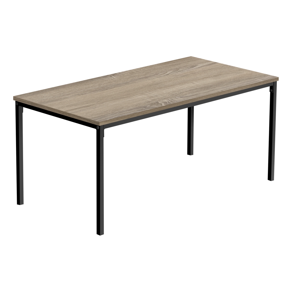 489939 40 in. Rectangular Coffee Table, Dark Taupe & Black