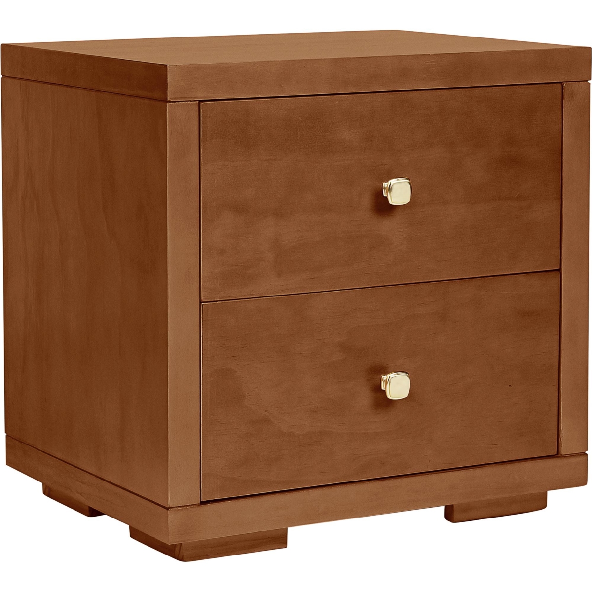 526872 19 in. Two Drawer Nightstand, Walnut