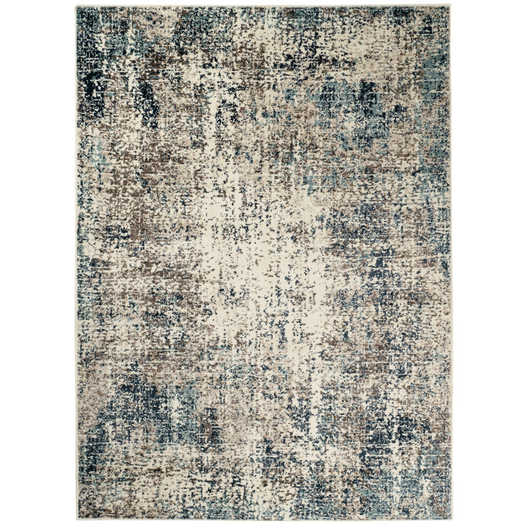 5 x 7 ft. Abstract Power Loom Area Rug, Blue
