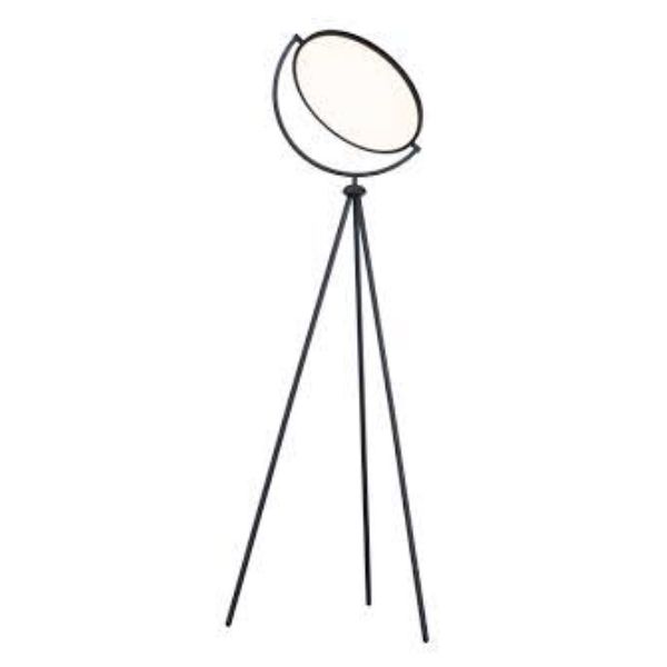 482740 60 in. Black LED Tripod Color Changing Floor Lamp with Globe