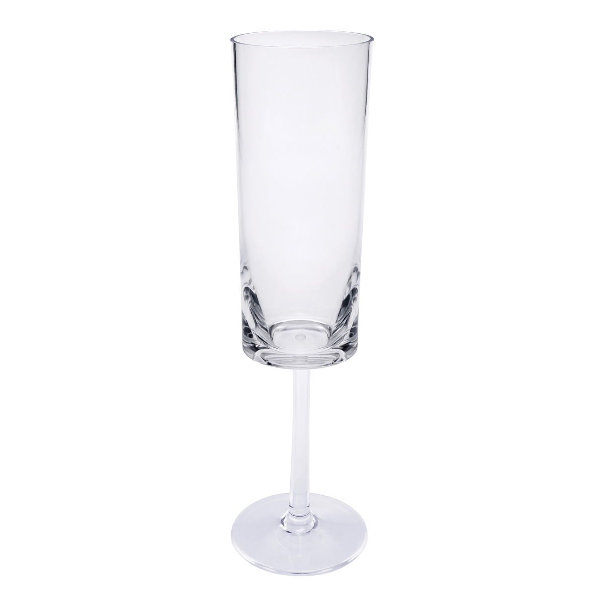 Picture of HomeRoots 521144 Acrylic Stemmed Flutes, Clear - Set of 4
