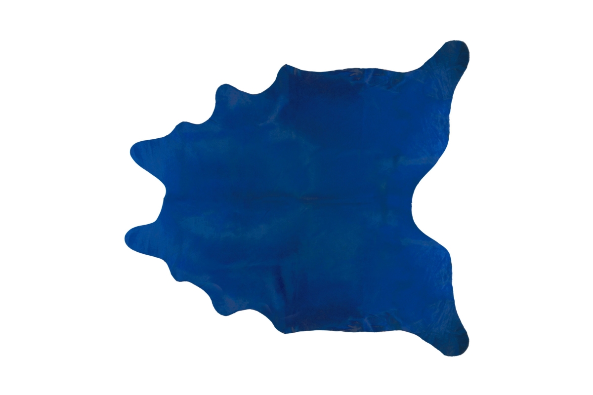 544301 6 x 7 ft. Cowhide Hand Knotted Novelty Area Rug, Cobalt