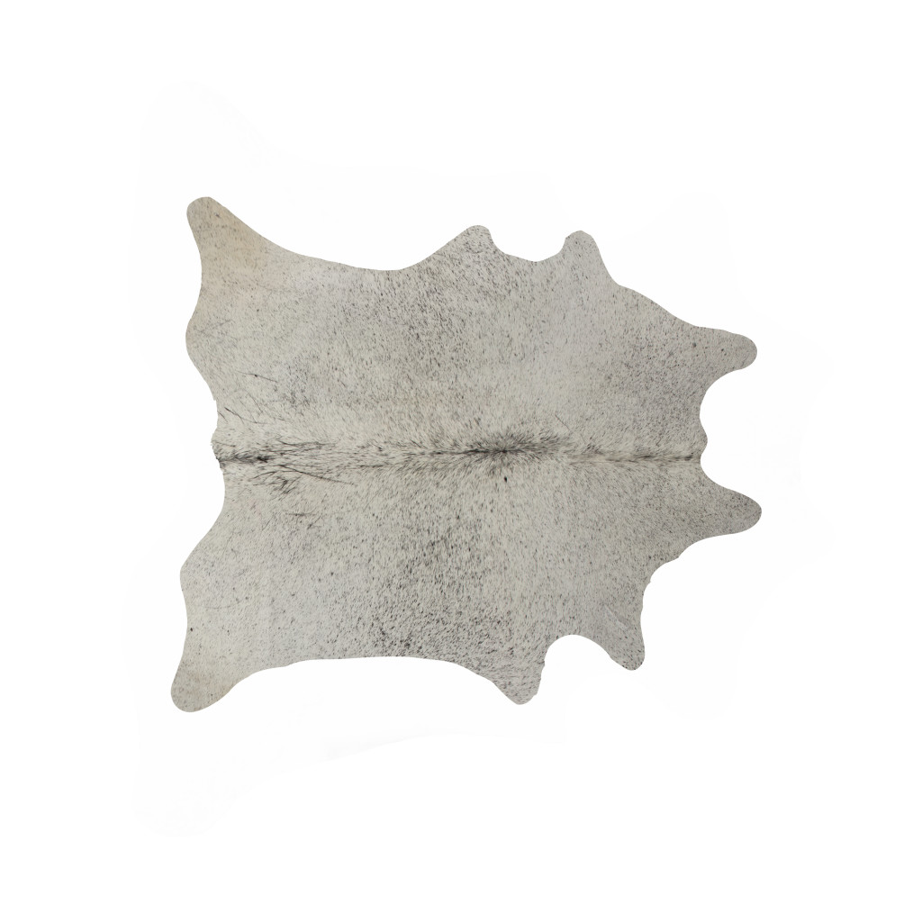 5 x 7 ft. Cowhide Hand Knotted Novelty Area Rug, Light Gray