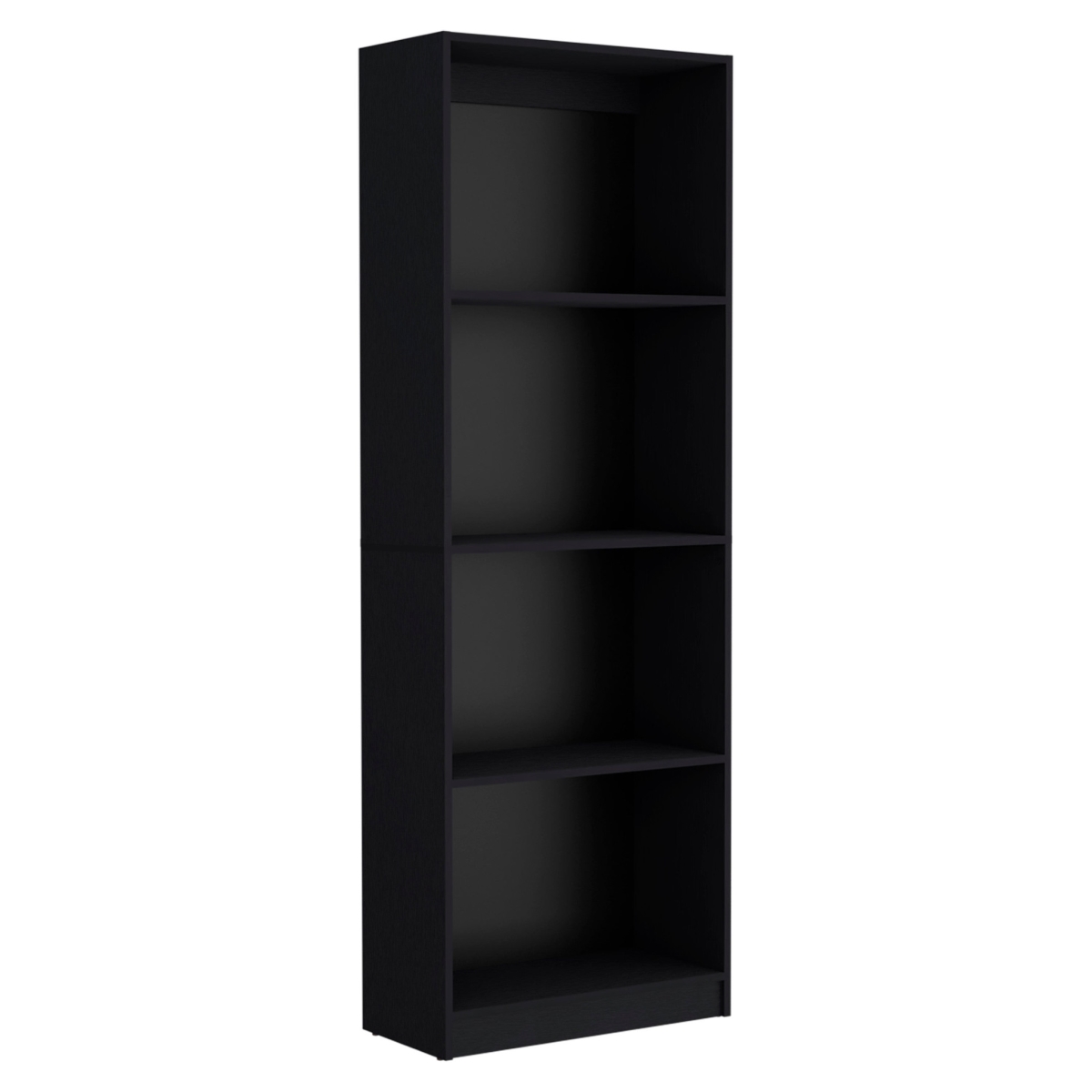 546340 71 in. Five Tier Bookcase, Black