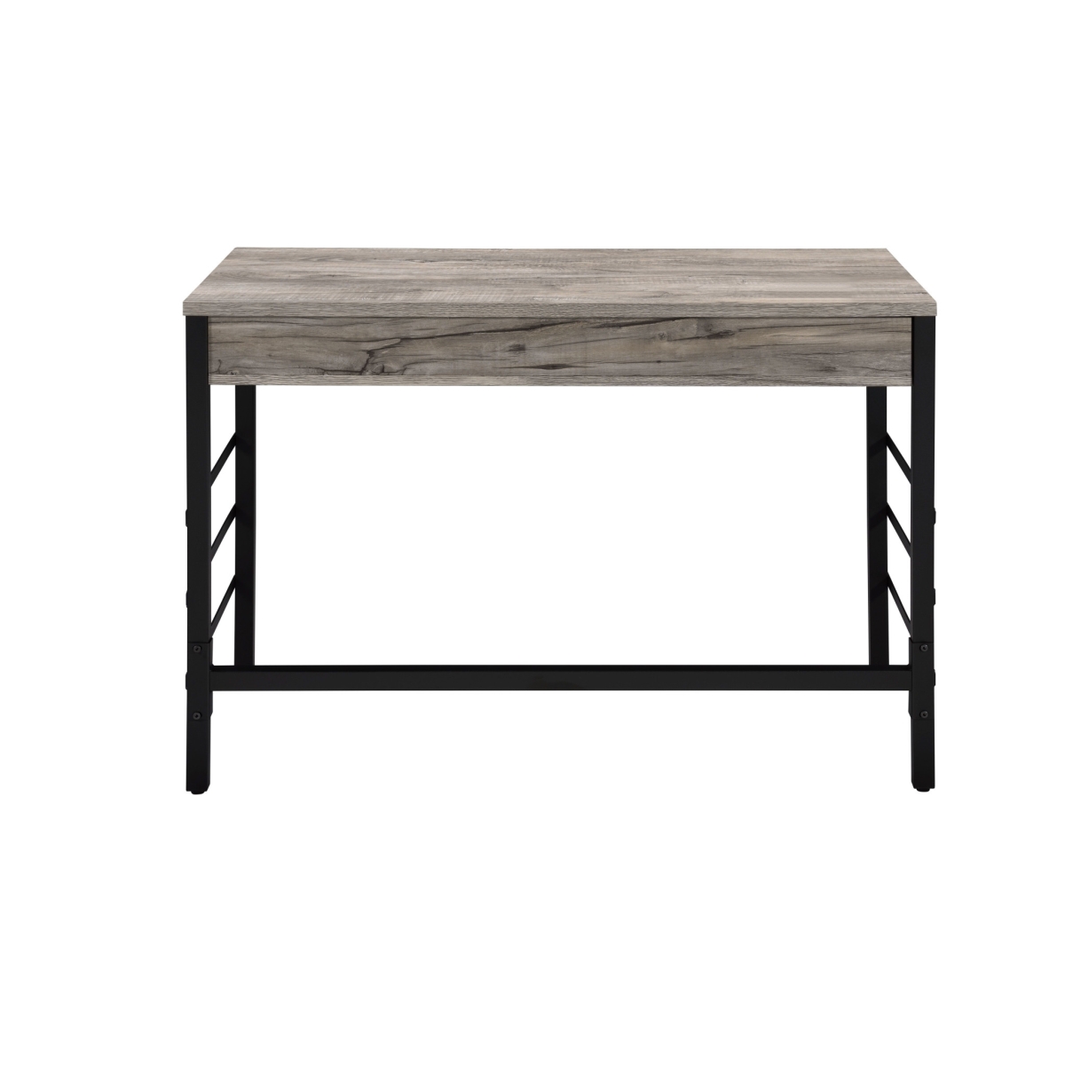 42 in. Writing Desk with Two Drawers, Brown & Black