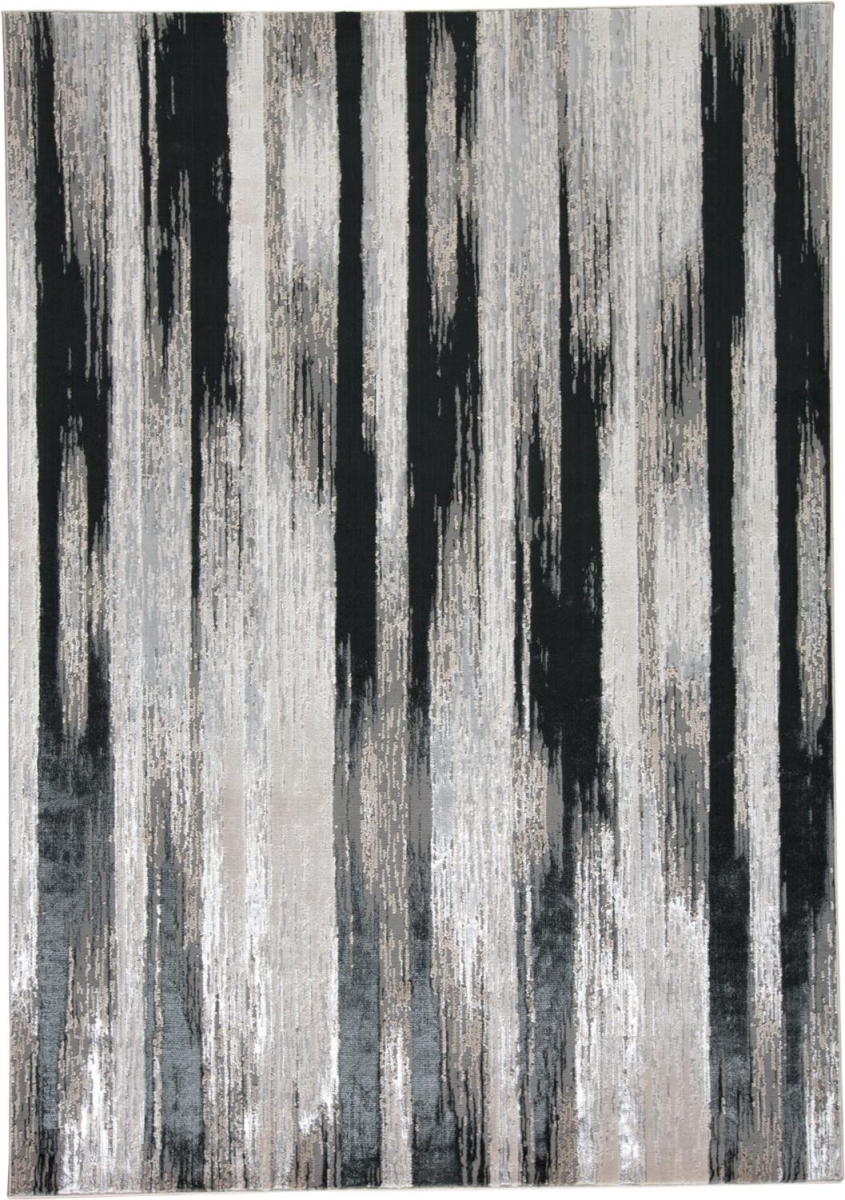 13 x 20 ft. Abstract Power Loom Rectangle Area Rug, Beige & Black