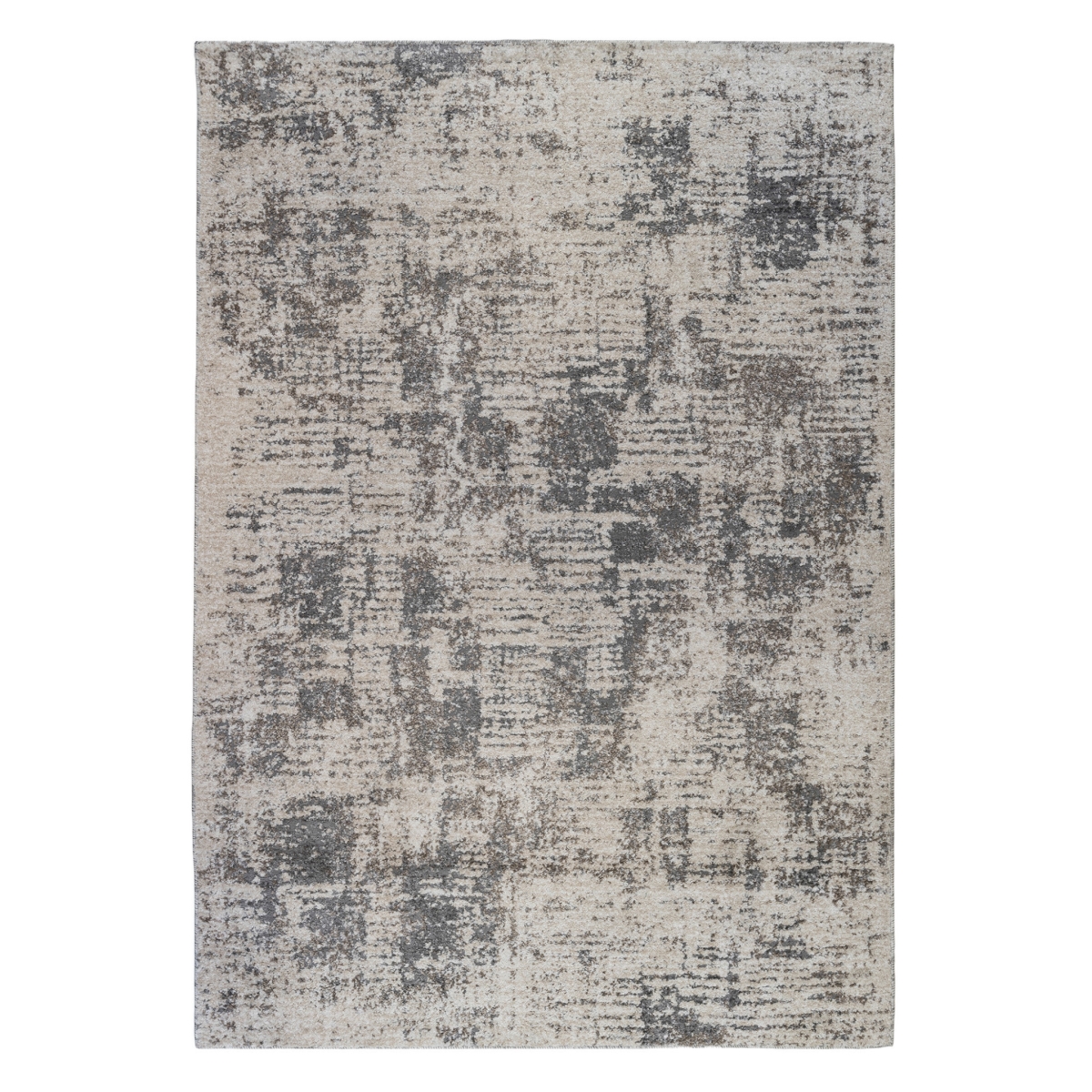 9 x 12 ft. Abstract Power Loom Rectangle Area Rug, Gray & Beige