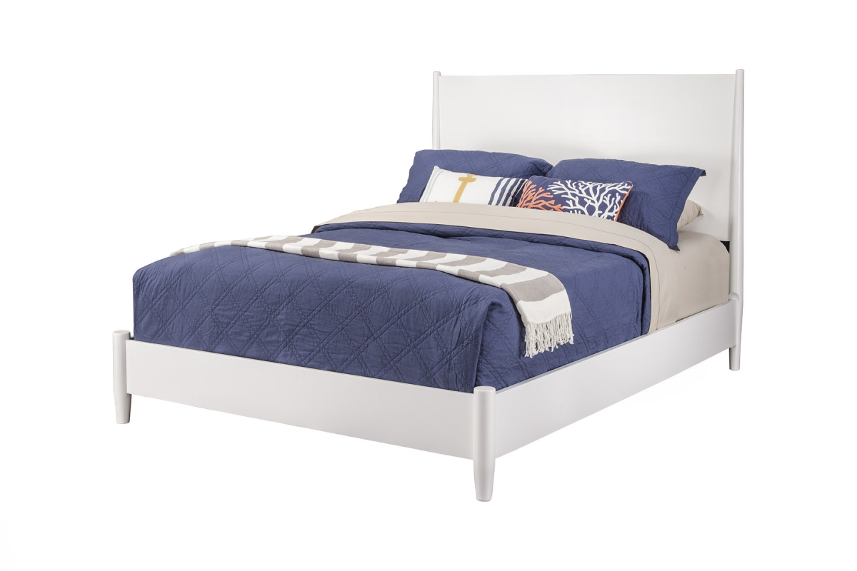 Solid & Manufactured Wood California King Bed, White
