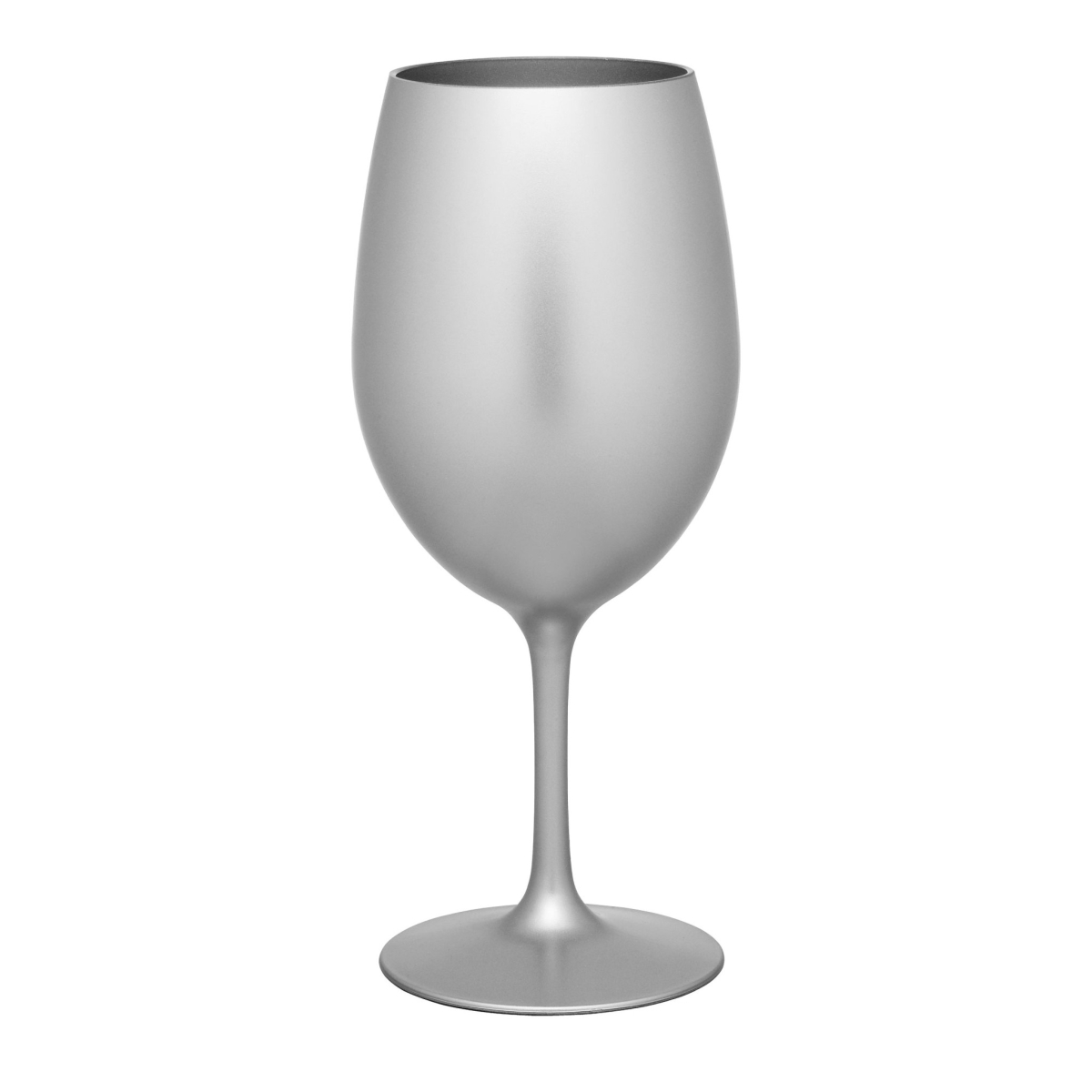 Picture of HomeRoots 521114 Acrylic Stemmed All Purpose Wine Glass, Silver - Set of 4