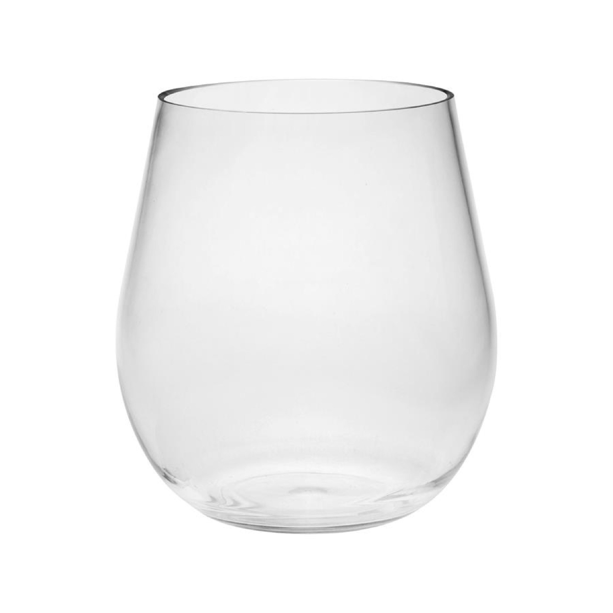 Picture of HomeRoots 521125 Tritan Plastic Balloon or Round Bowl Stemless All Purpose Wine Glass, Clear - Set of 4