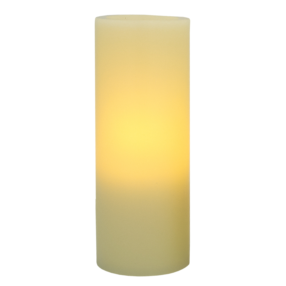 8 in. Flameless Pillar Candle, Ivory