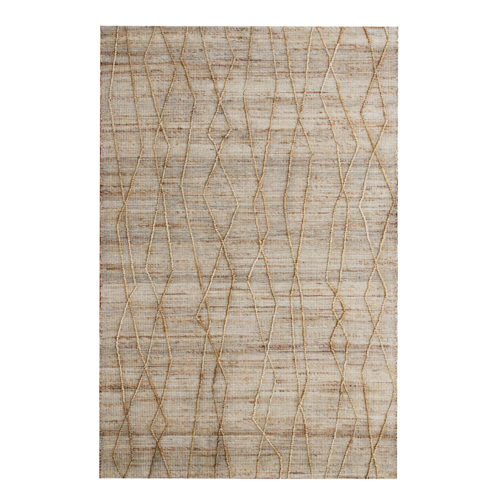 8 x 10 ft. Abstract Hand Woven Rectangle Area Rug, Brown
