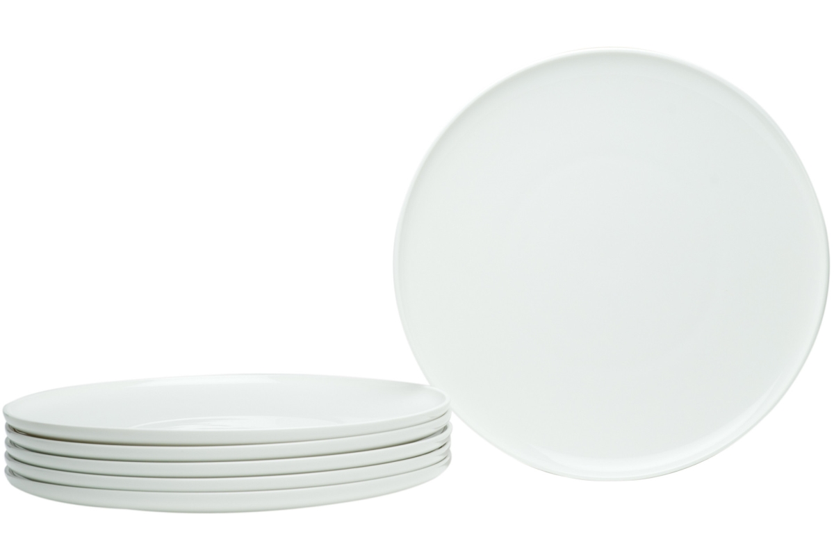 Picture of HomeRoots 483483 Round Coupe Porcelain Service for Six Dinner Plate Set, White - 6 Piece