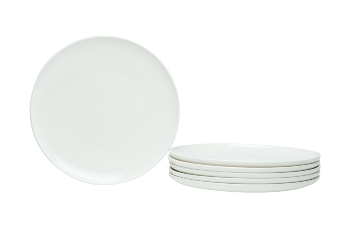 Picture of HomeRoots 483484 Porcelain Service for Six Salad Plate Set, White - 6 Piece