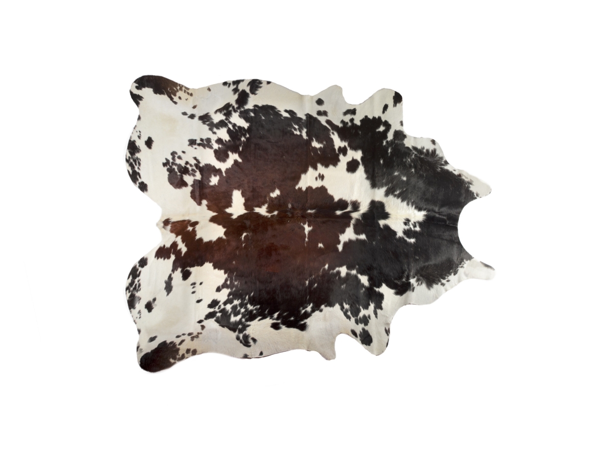 5 x 7 ft. Cowhide Hand Knotted Novelty Area Rug, Brown & White