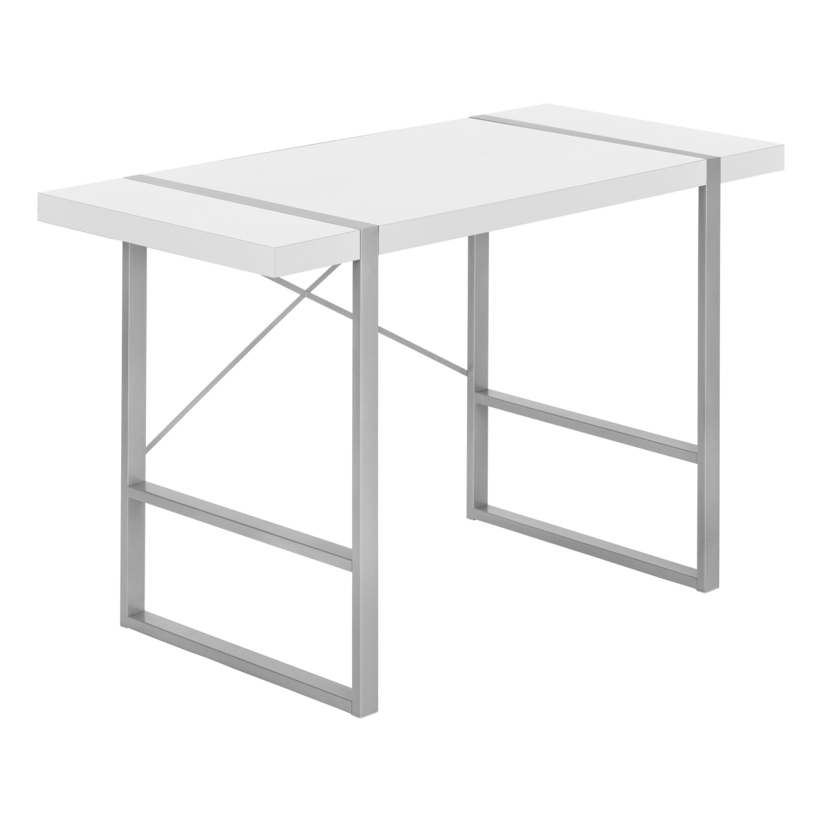 489983 49 in. Computer Desk, White & Gray