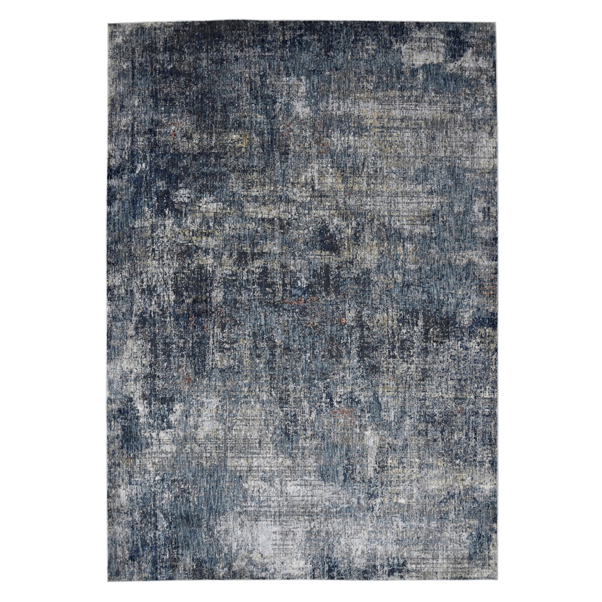 532425 9 x 12 ft. Abstract Power Loom Rectangle Area Rug, Gray & Orange