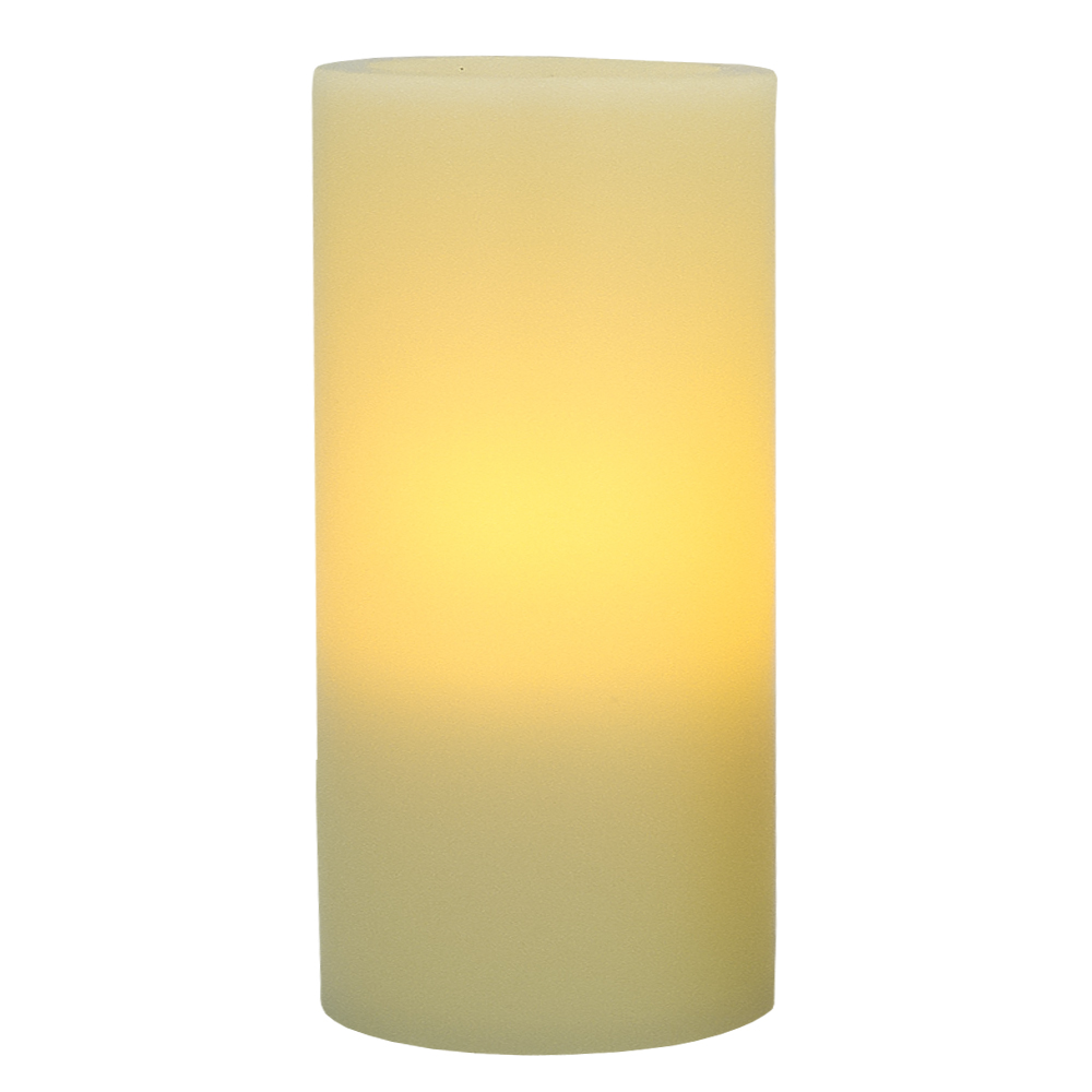 8 in. Flameless Pillar Candle, Ivory