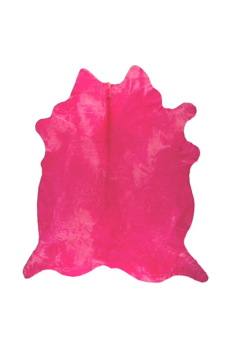 6 x 7 ft. Cowhide Hand Knotted Novelty Area Rug, Pink