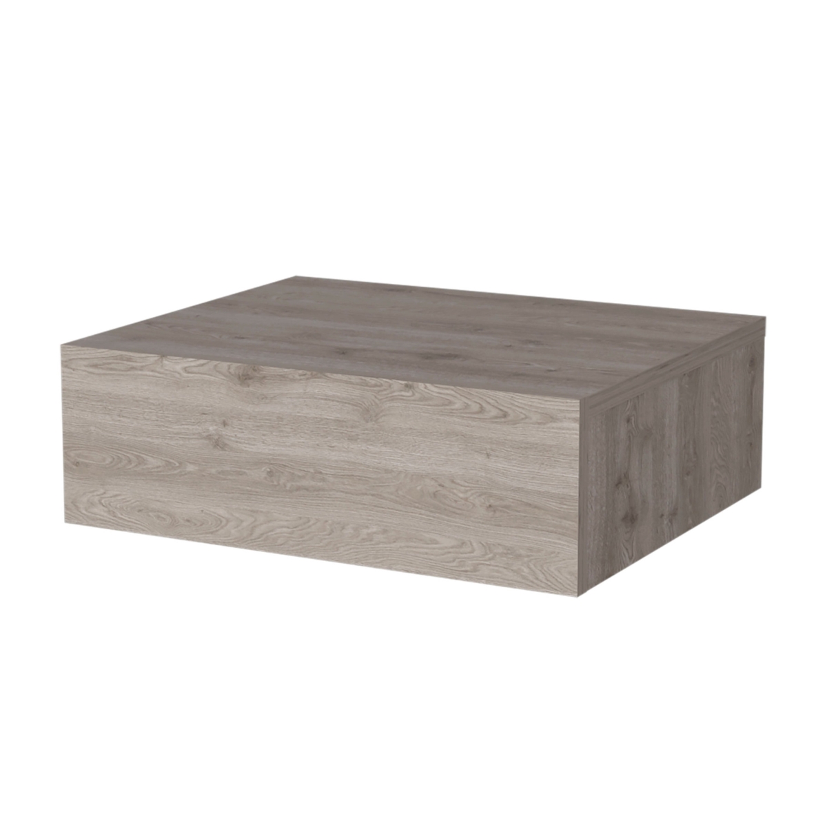 5 in. One Drawer Faux Wood Floating Nightstand, Gray