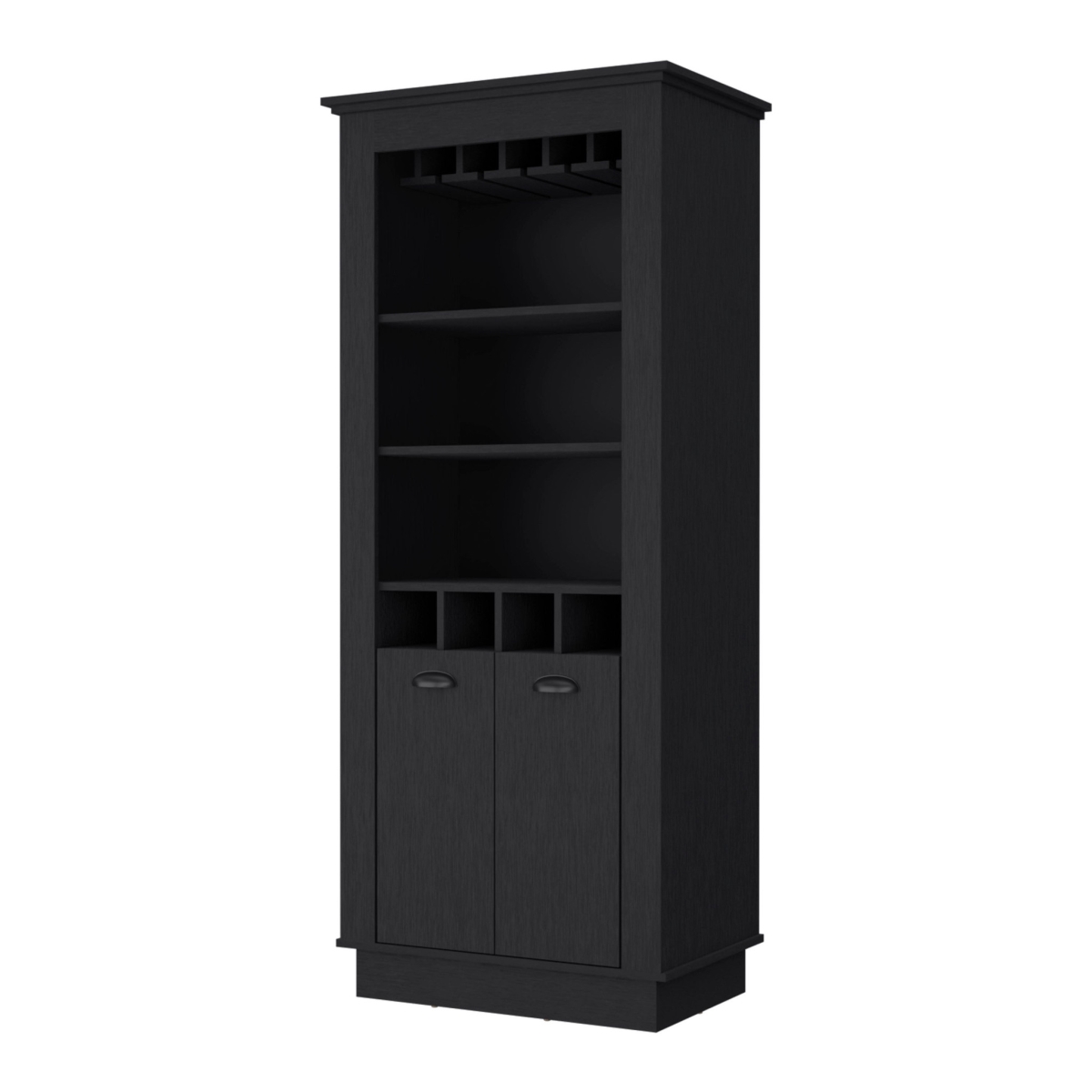 Picture of HomeRoots 535115 70 in. Bar Cabinet with Wine Storage&#44; Black
