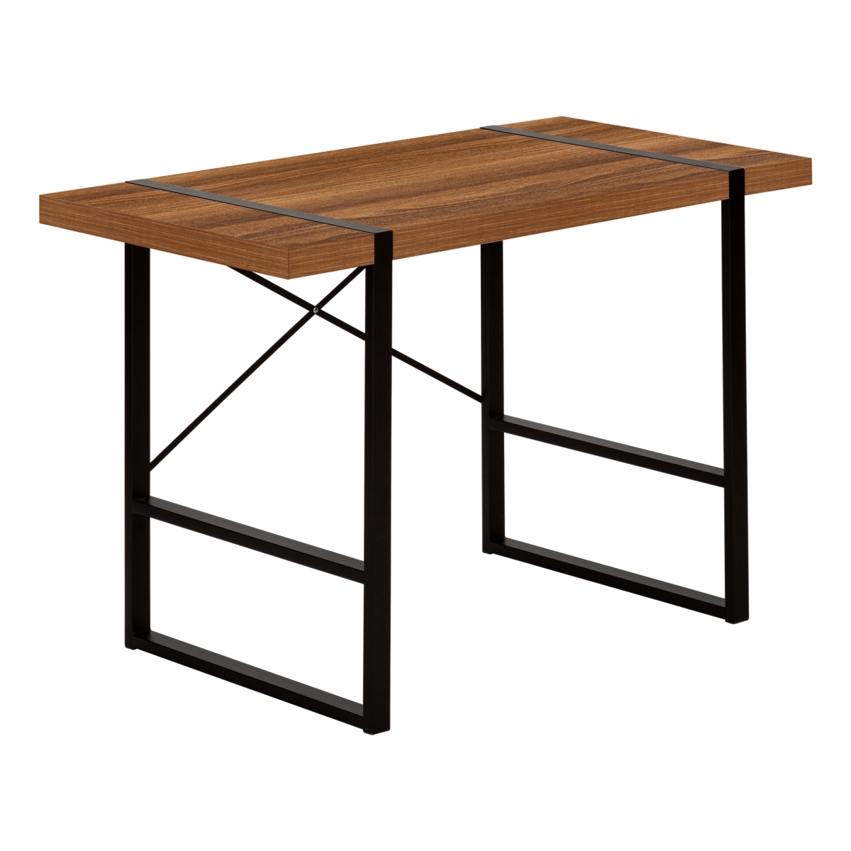 489862 49 in. Computer Desk, Brown & Black