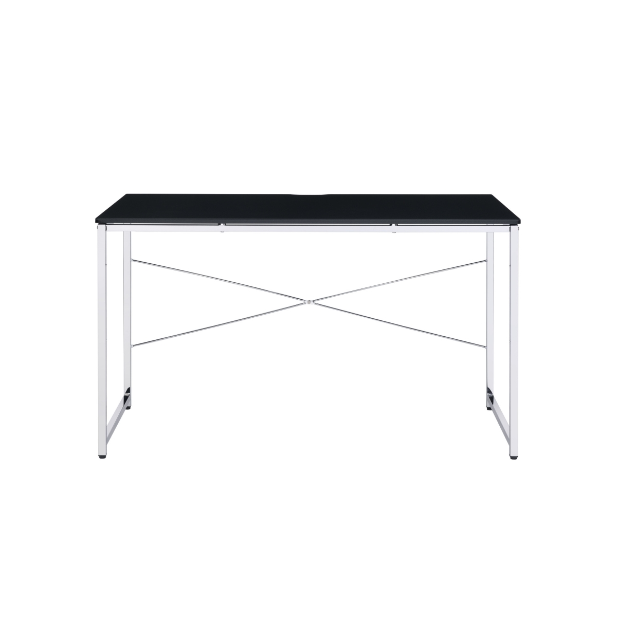 491489 47 in. Writing Desk, Black & Silver