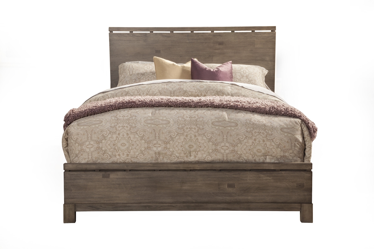 524805 Solid & Manufactured Wood King Bed, Gray