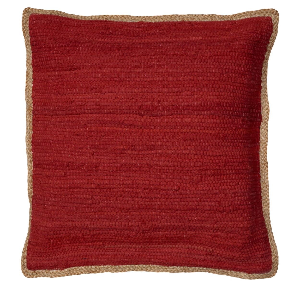 20 x 20 in. Red 100 Percent Cotton Zippered Pillow