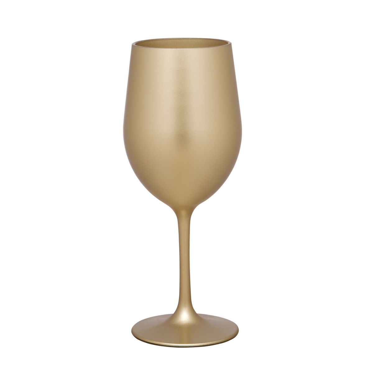 Picture of HomeRoots 521111 Acrylic Stemmed All Purpose Wine Glasses, Gold - Set of 4