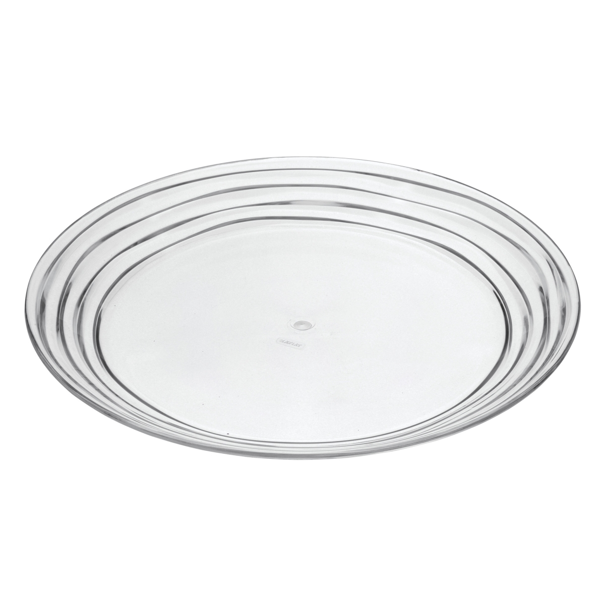 Picture of HomeRoots 520897 Round Swirl Acrylic Service for Four Dinner Plate Set, Clear - 4 Piece